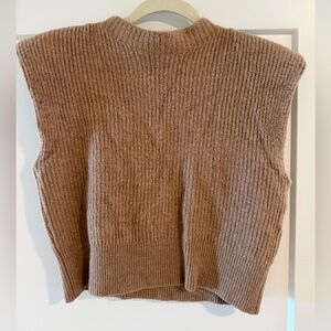 Babaton Hazlitt Merino Wool Shoulder pad vest